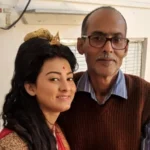 Dilip Malakar with her father Dilip Malakar