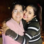 Prity Biswas with her mother