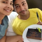 Rohaan Bhattacharjee with Srijla Guha on his birthday