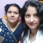 Anindita Banerjee with her mother