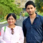 Argha Mitra with his mother