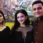 Nandini Dutta with her father and mother