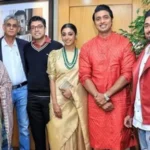 Saptarshi Maulik with Sanjhbati movie co-actors