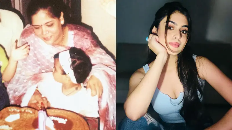 Tanisha Mehta's childhood photo VS present photo in 2023
